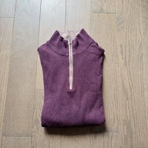 MASSIMO DUTTI COTTON CASHMERE HALF ZIP LONG SLEEVE